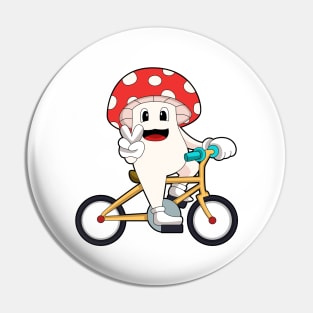 Mushroom with Bicycle Pin