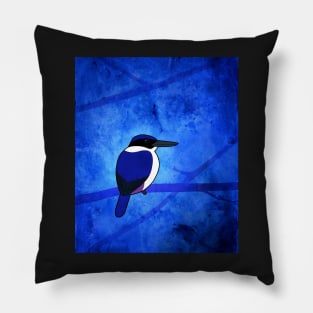 Ultramarine Kingfisher (Todiramphus leucopygius) Pillow