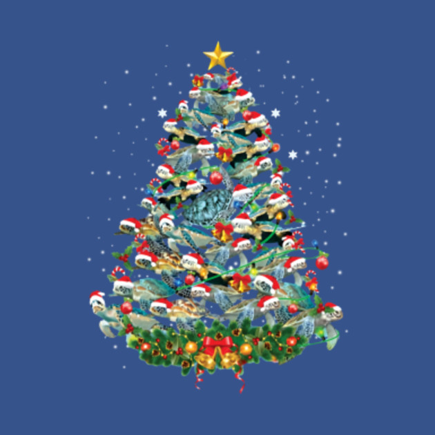 Disover Turtle Christmas Tree - Turtle Christmas Tree - T-Shirt