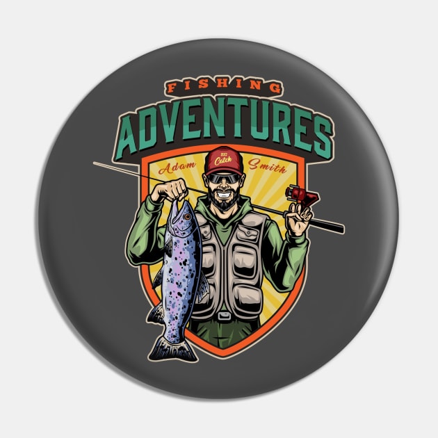 fishing adventure Pin by dgimstudio44