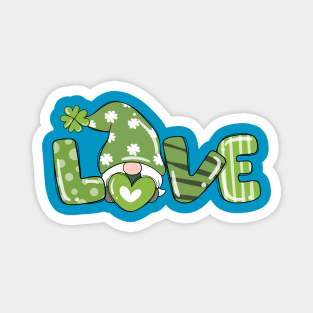 St Patricks Day Love Gnome Girl Magnet