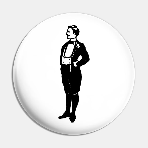 Dapper Tuxedo Gentleman Graphic Pin by penandinkdesign@hotmail.com