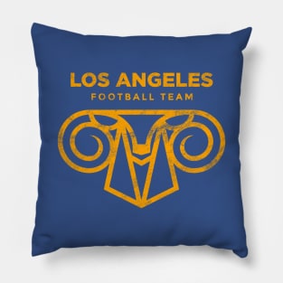 Cool Modern Rams Logo, Los Angeles Sunday Football Tailgate Pillow