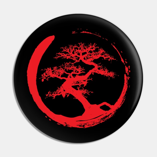 Zen Bonsai Tree in Enso Circle (red) Pin by Elvdant