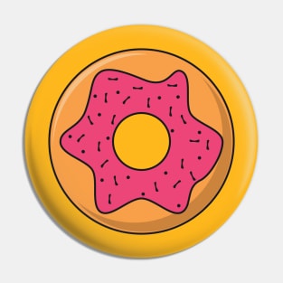 Pink Donut With Lots of Cute Sprinkles Pin