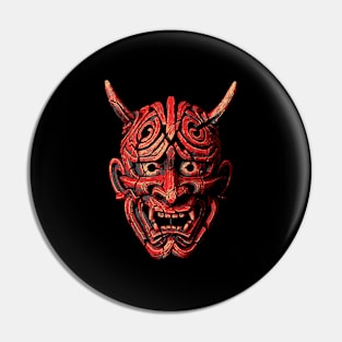 Hannya Japanese Red Demon Pin