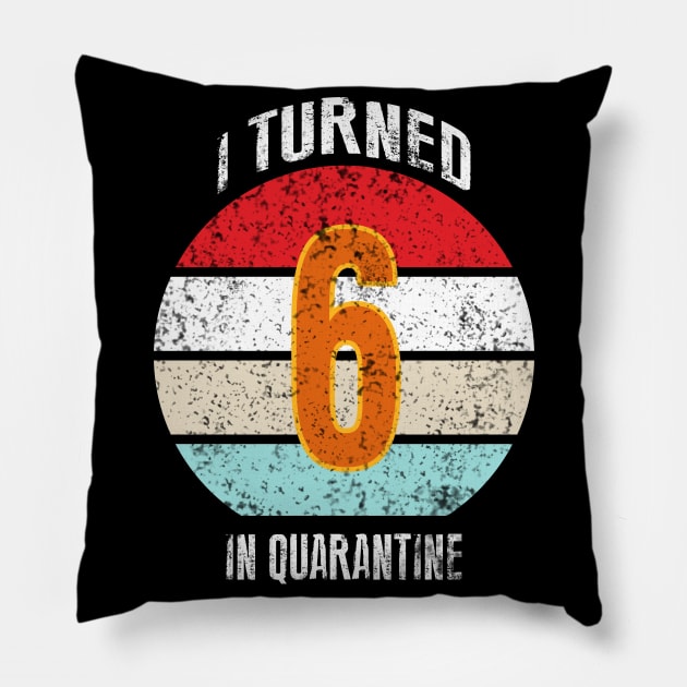 6th birthday in quarantine Pillow by GREEN GRAPE