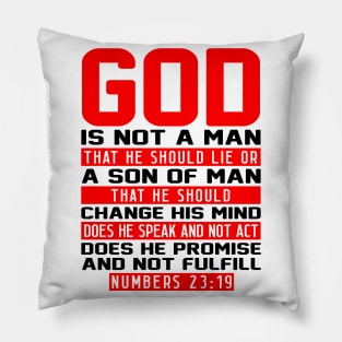 Numbers 23:19 God Is Not A Man That He Should Lie Pillow