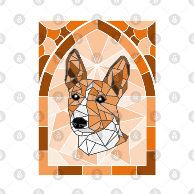 Stained Glass Basenji by inotyler