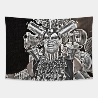 aluminum man carnival costume Tapestry