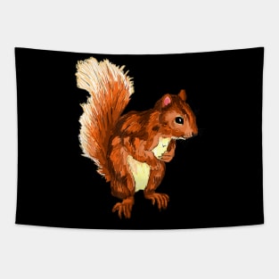 Cute Squirrel Unique Hand Drawn Art Gift Lover Graphic Tapestry