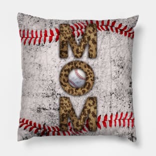 Baseball mom leopard sport love Pillow