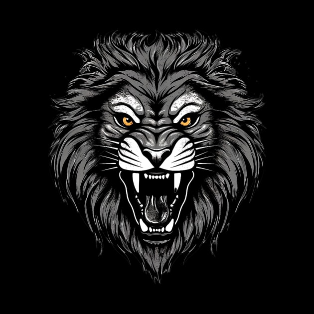 Lion Face by Iconic Ink Garments