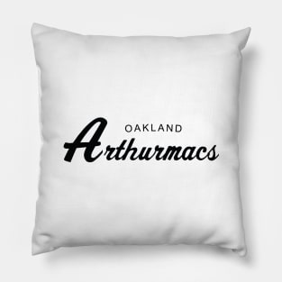 Raiders Black Font Pillow