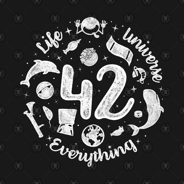 hitchhiker's guide to the galaxy 42 shirt