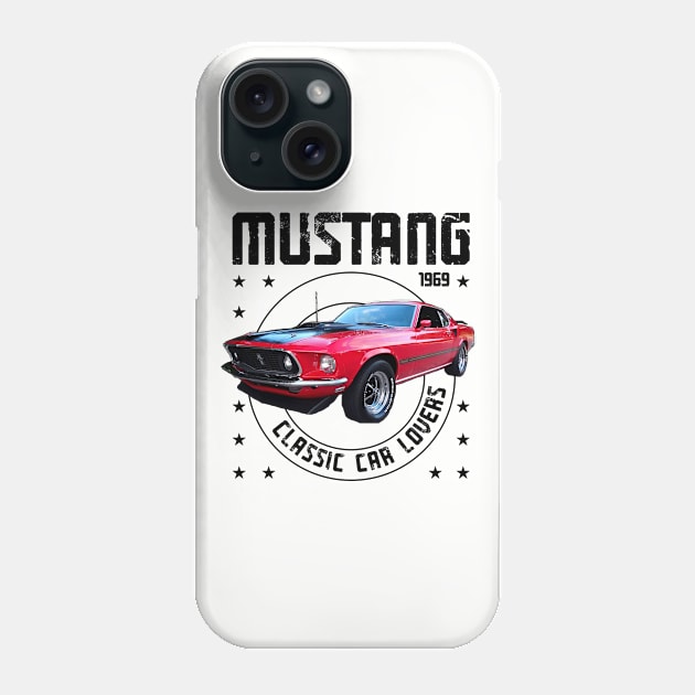 Classic Car Mustang Mach One 1969 Phone Case by cecatto1994