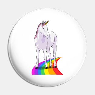 Unicorn with Rainbow Pin