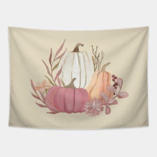 3 Autumnal Pumpkins Tapestry