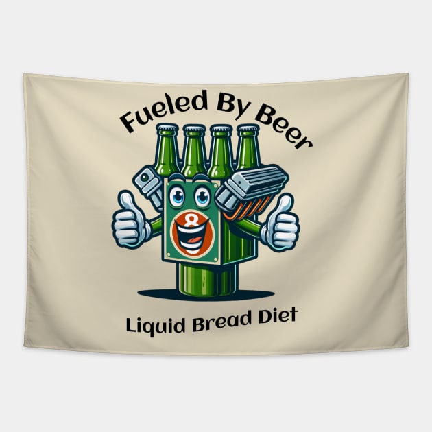 Fueled by beer by BestPlanetBuyersbpb Tapestry by bestplanetbuyers