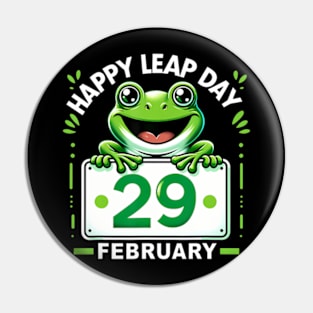 February 29th Leap Day Frog Funny Matching Leap Year 2024 Pin