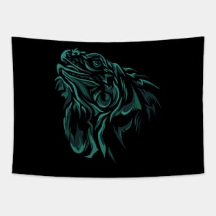 dark iguanas head Tapestry