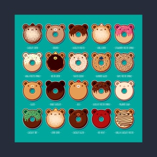 Bear Donut Flavors T-Shirt