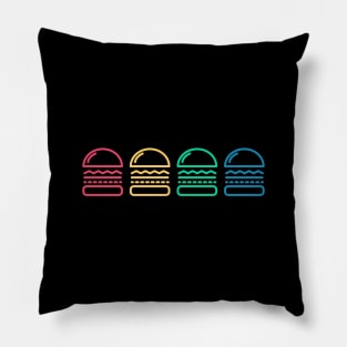 Colourful Burgers Pillow