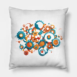 The gears in motion Pillow