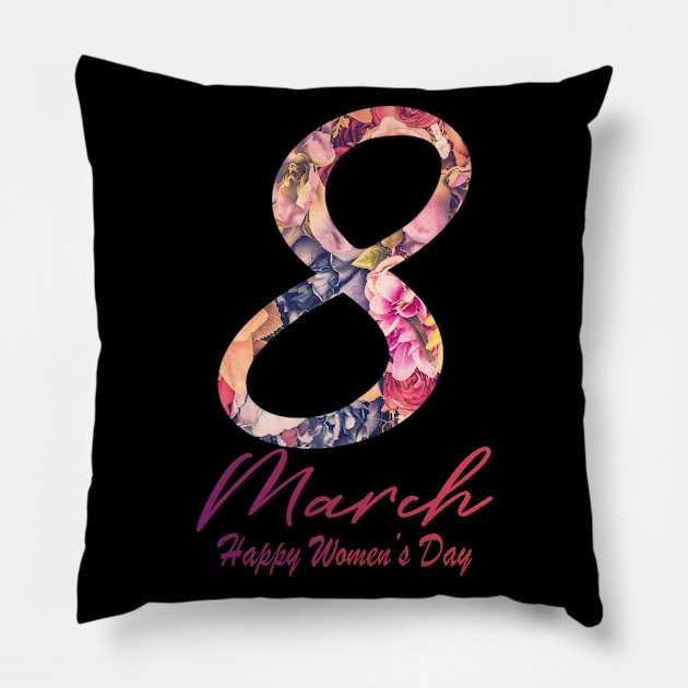 International Womens Day 2021 Gifts - Women's Day 8 March 2021 Gift For Women Pillow by Charaf Eddine