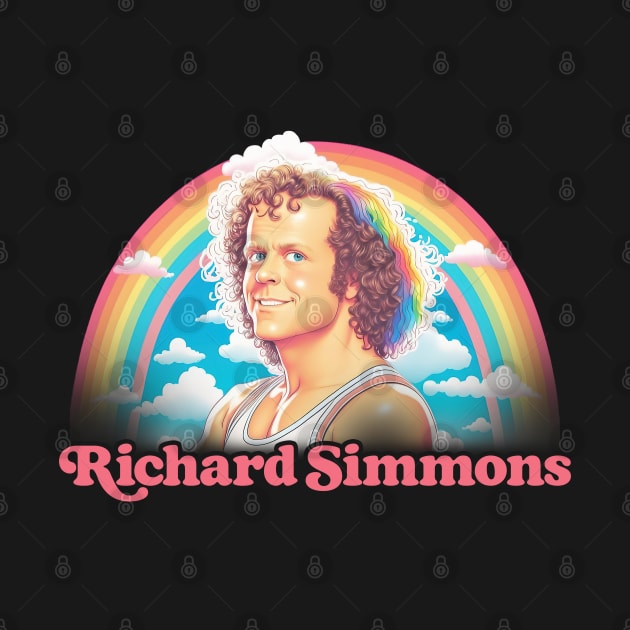 Richard Simmons -- Retro Aesthetic Rainbow Fan Art by DankFutura