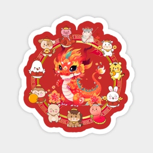 Chinese Lunar New Year Dragon 5 Magnet