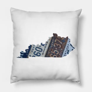 Vintage Kentucky License Plates Pillow