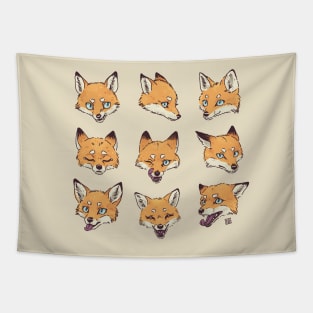 Fox Moods Tapestry