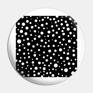 Dots Black and White Pattern Pin