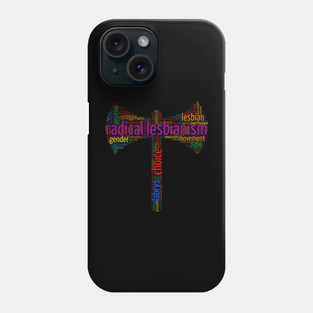 lesbian labrys word cloud - lgbt Phone Case by irresolute-drab