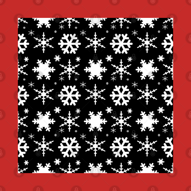 Snowflakes Black by BlakCircleGirl