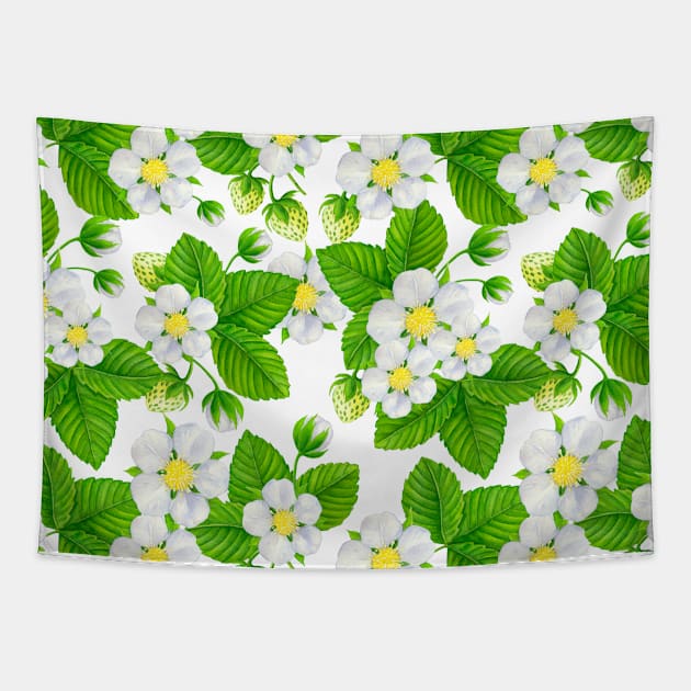 Starwberry garden 2 Tapestry by katerinamk