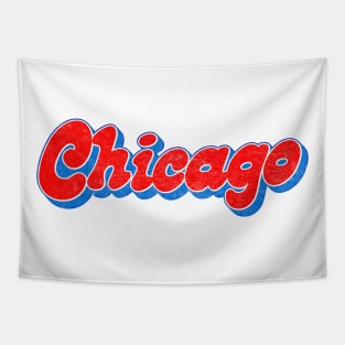 Chicago Cubs  // Retro Colors Faded Style Design Tapestry