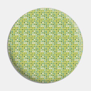 Blue and Green Retro Pattern Pin