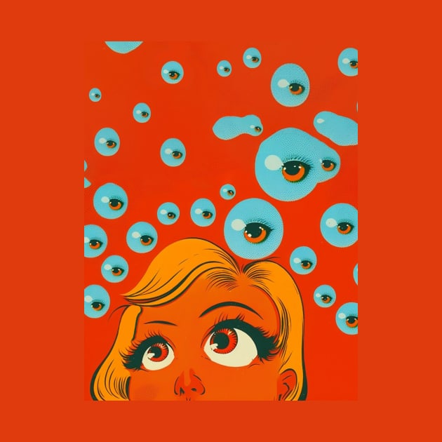 Vintage Eyeball Horror Art by TheJadeCat