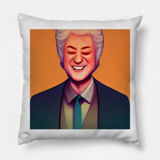 Laughing Bill Clinton | President of the United States | Comics style Pillow