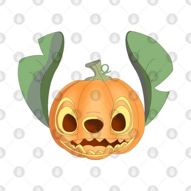 Stitch Pumpkin by madiwohl