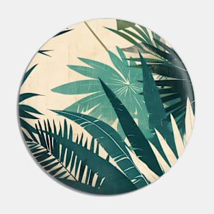 Palm Jungle Vintage Pattern Pin