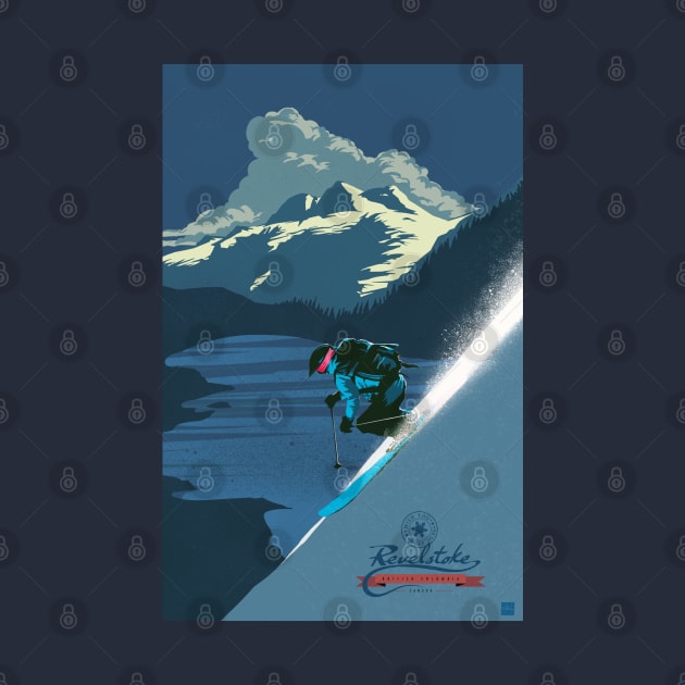 Retro ski print Revelstoke by SFDesignstudio