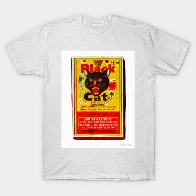 Black Cat Fireworks Vintage T Shirt Teepublic