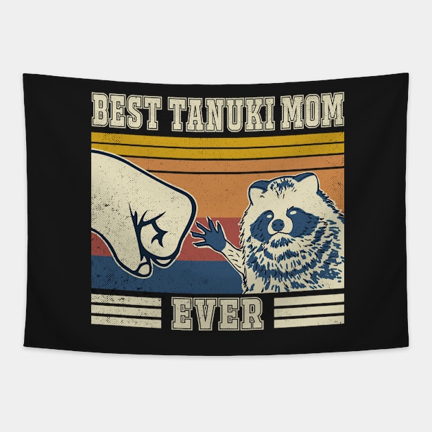 Best Tanuki Mom Ever Tapestry by Luna Illustration