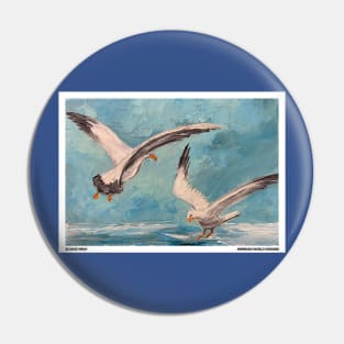 Ocean Seagulls Pin