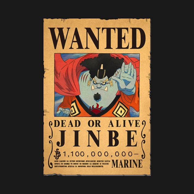 Jinbe Wanted Poster with 1.100 million berries by ManimeXP