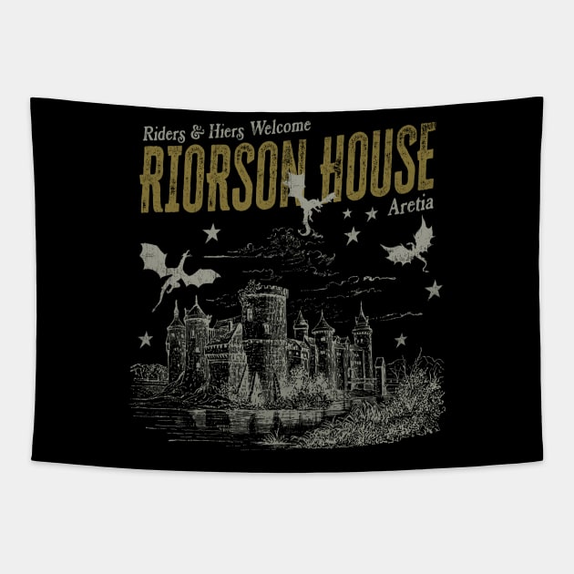 Iron Flame - Xaden Riorson House - Fourth Wing Tapestry by urlowfur