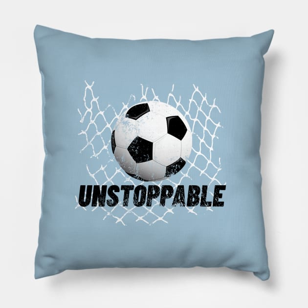 Unstoppable - soccer champion Pillow by SW10 - Soccer Art